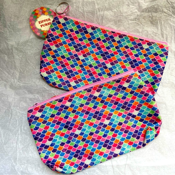 2x Colorful l Jewelry/Makeup/Coin Bags - Picture 1 of 6
